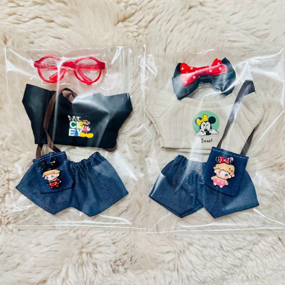 Labubu Clothes and Accessories -Mickey or Disney Disney Doll Outfit Set